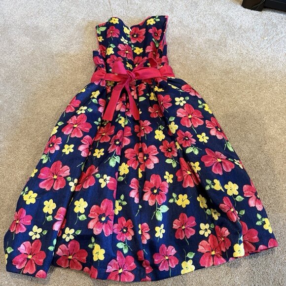 Cinderella Girls Dress 10 Spring Summer Sleeveless Tie Back Zipper Tulle Pretty - Picture 7 of 11